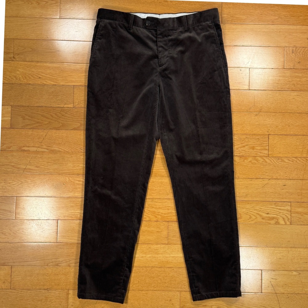 Brunello Cucinelli Mens Brown Corduroy Trousers Italy Size 52 (36x31)